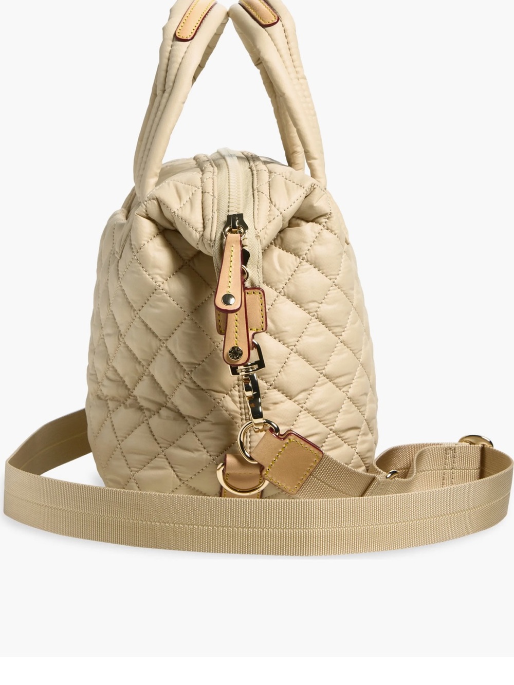 MZ Wallace Quilted Beige Crossbody Bag - Picture 4 of 13